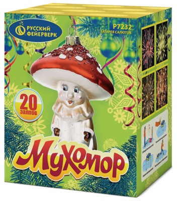 Мухомор Батарея салютов купить в Горнозаводске | gornozavodsk.salutsklad.ru